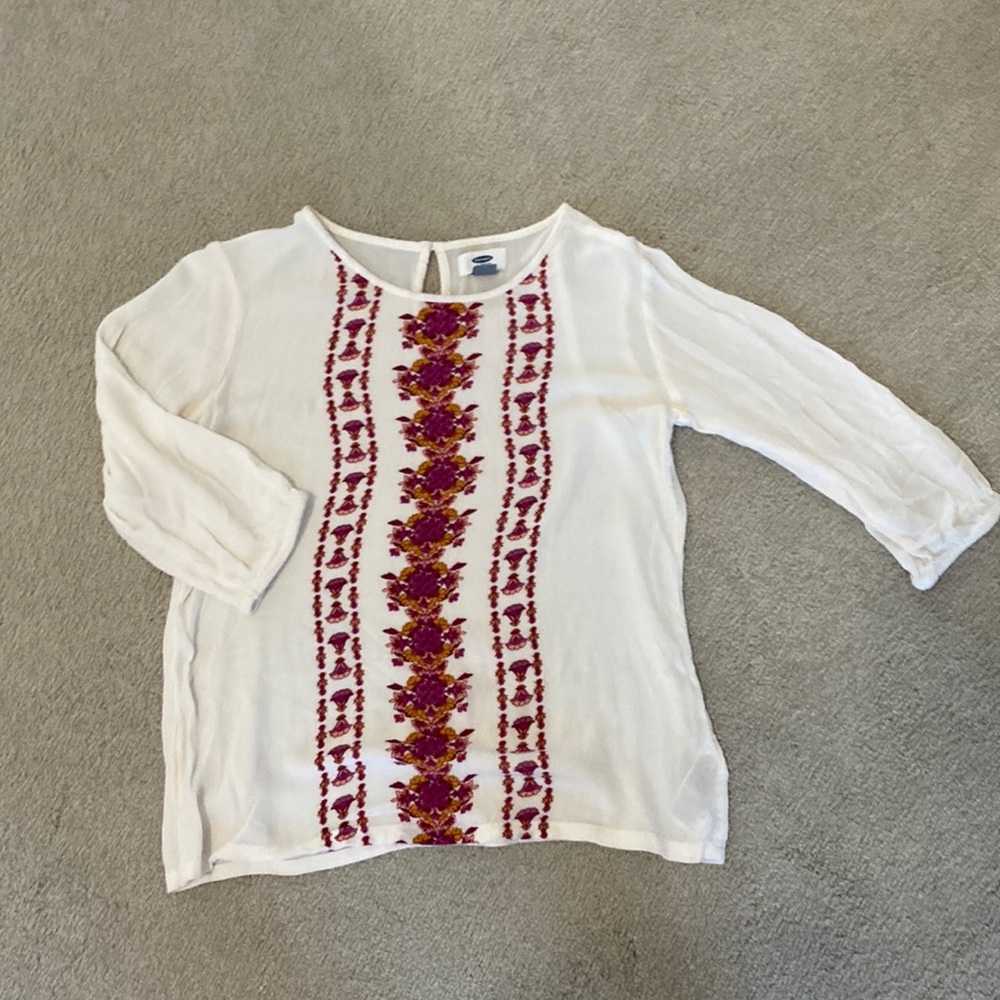 Floral viscose blouse